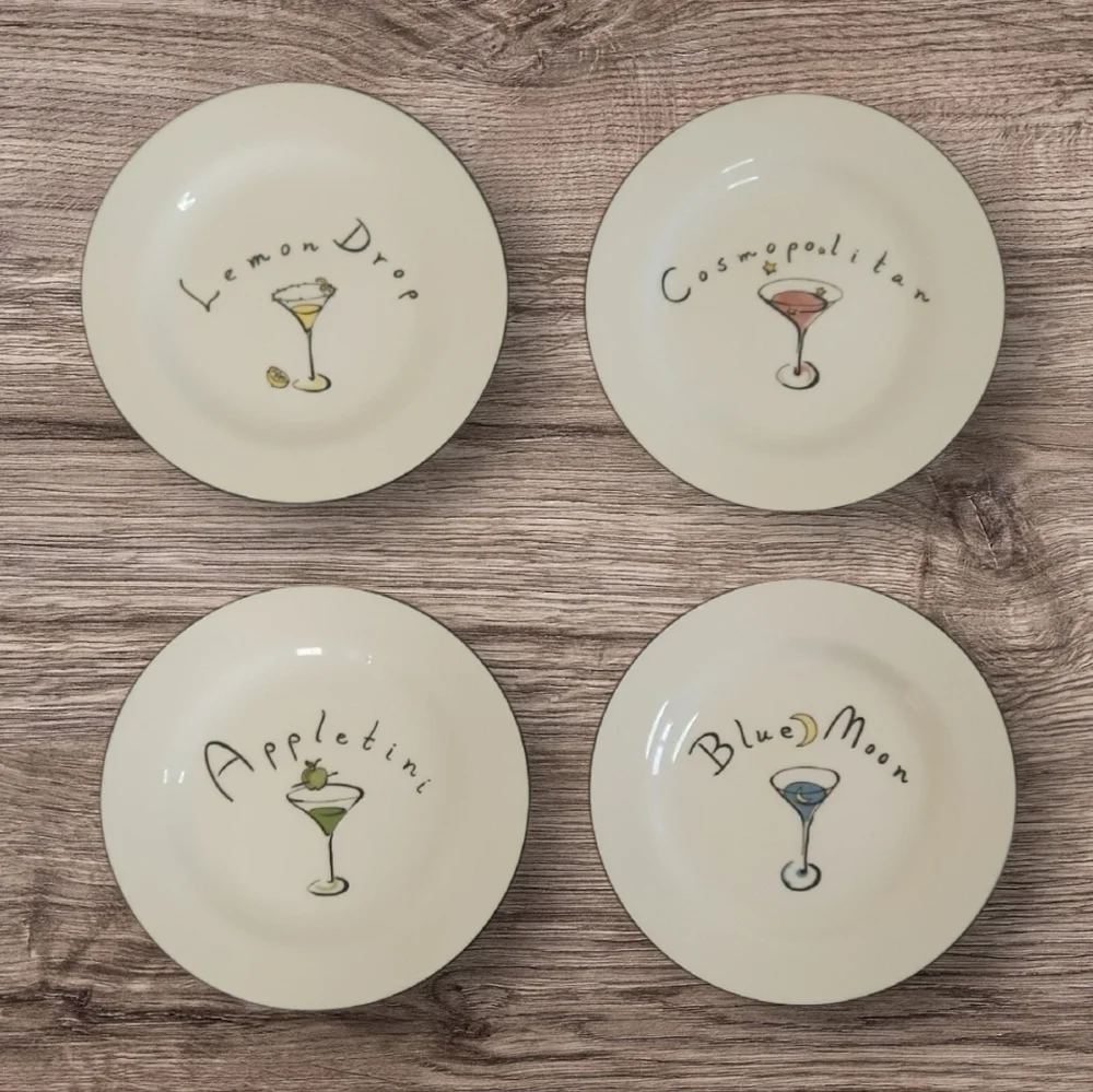Pottery Barn Martini Dessert Plates